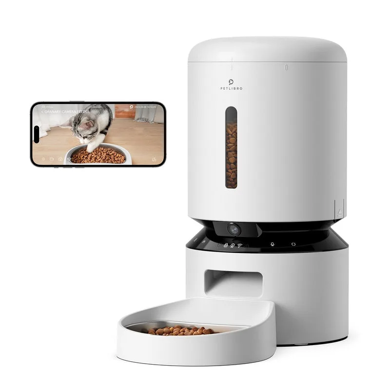 Distributeur automatique de croquettes Petlibro Granary avec caméra de surveillance intégrée